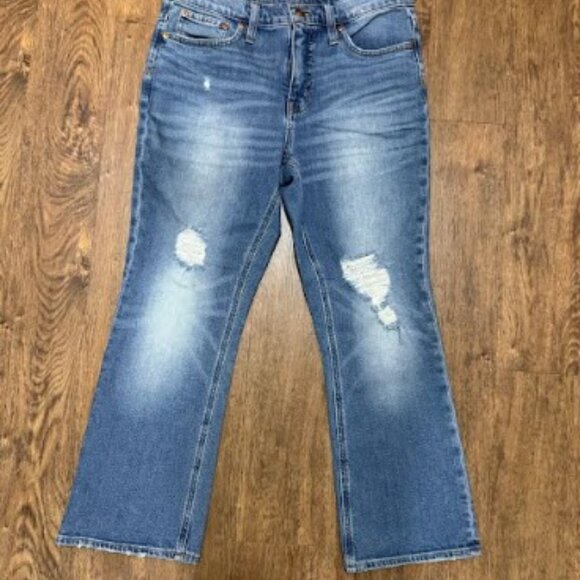 9 in J Crew Billie Demi Boot Crop Distressed Jeans - Picture 9 of 9